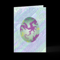Green Purple  & Yellow Painted Egg cards