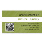 Green QR Code Business Card business cards