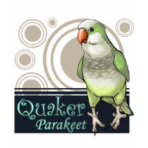 Green Quaker Parakeet T-Shirt by CrazyParrotLady Green Quaker Parakeet T-Shirt