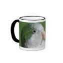 Green Quaker Parrot Mug by MenagerieMayhem Green Quaker Parrot Mug