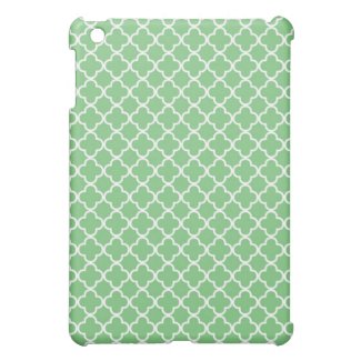Green Quatrefoil Clover Pattern Case For The iPad Mini