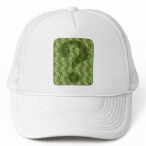 Green Question Marks Mesh Hat