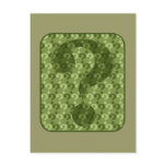 Green Question Marks Postcard