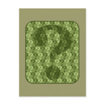 Green Question Marks Postcard