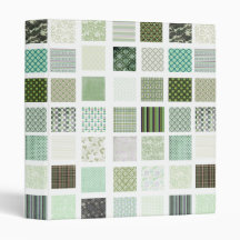 Green quilt mosaic pattern binder