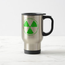 Green Radiation Symbol Mug w/ Text