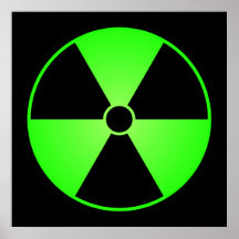 Green Radiation Symbol Poster