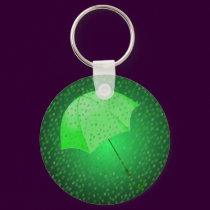 GREEN RAIN by SHARON SHARPE keychains