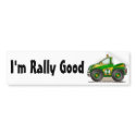Green Rally Car I'm Rally Good Bumper Sticker bumper stickers