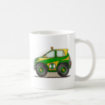 Green Rally Car Mugs