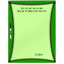 Green Read My Mind Board w Pen Dry Erase Boards