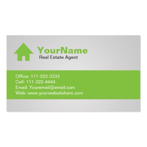 Green Real Estate Business Cards (back side)