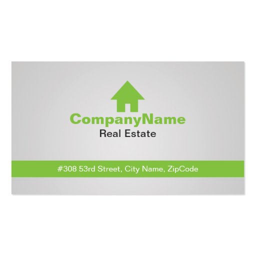 Green Real Estate Business Cards (front side)