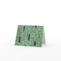 Green rectangle abstract pattern card