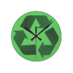 Green Recycle Clock