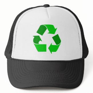 green recycle hat