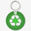 Green Recycle Keychain 001 by phantompanther Green Recycle Keychain 001