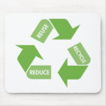 Green Recycle Reuse Reduce Mouse Pads