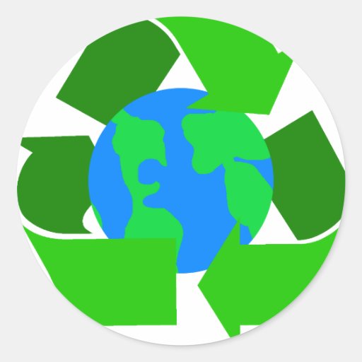green recycle sticker