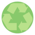 Green Recycle Stickers
