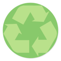 Green Recycle Stickers