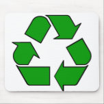 Green Recycling Symbol mousepads