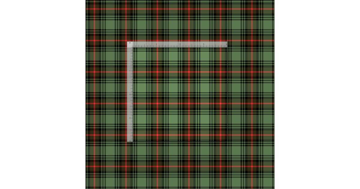Green, Red and Black Vintage Plaid Fabric Zazzle