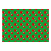 Green red apple pattern personalized invitation