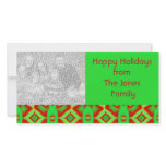green red holiday pattern photo cards