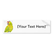 Green Red Lored Amazon Parrot Bumper Stickers