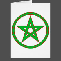 Green red Pentacle cards