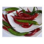 green&red pepper post cards