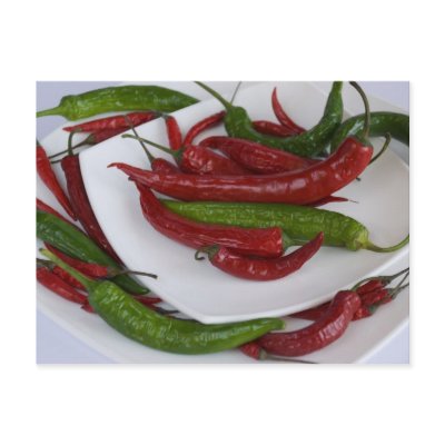 green&amp;red pepper postcard by VioDePhoto
