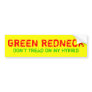 GREEN REDNECK BUMPER STICKERS