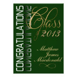 Green Reflection  Formal Graduation Party Card