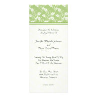 Green Regency Floral Wedding Invitation