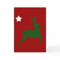 Green Reindeer cards by YearRoundHolidays Green Reindeer cards