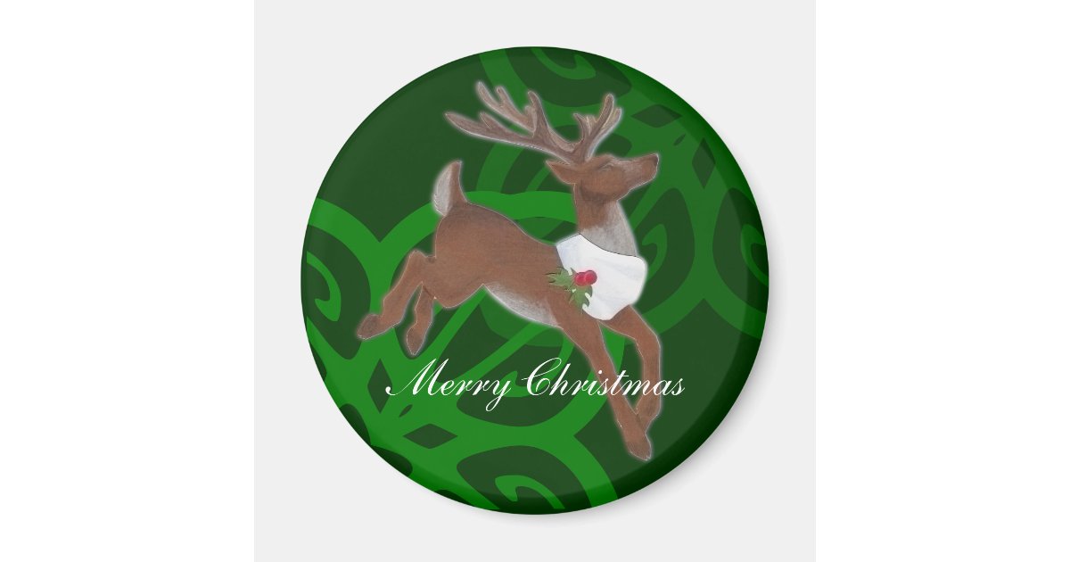green reindeer magnet zazzle green reindeer magnet zazzle