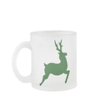 Green Reindeer mugs by YearRoundHolidays Green Reindeer mugs
