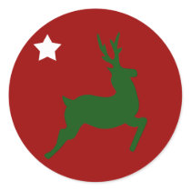 Green Reindeer stickers by YearRoundHolidays Green Reindeer stickers