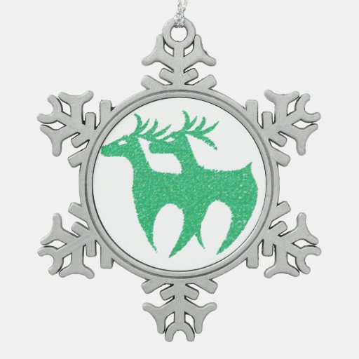 green reindeer xmas metal ornament zazzle green reindeer xmas metal ornament zazzle