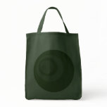 Green retro circles grocery tote bag