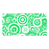 green_retro_circles photo cards by CreativeColours green_retro_circles photo cards