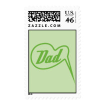 green retro dad speech bubble stamp