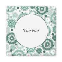 Green retro design magnets