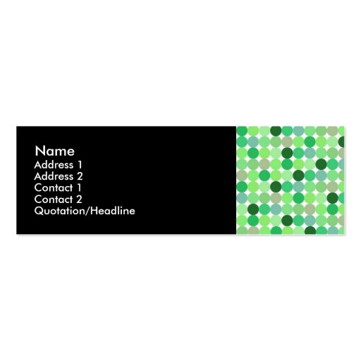Green Retro Dots Profile Cards Business Card Template