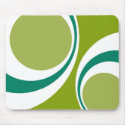 green retro mousepads by MichelineKanzy green retro mousepads