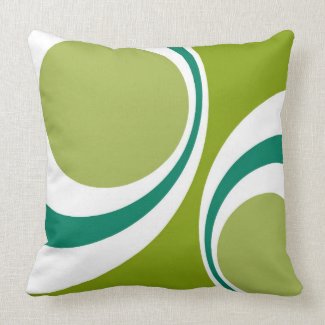 green retro Your American MoJo Pillow