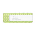 Green Return Address Label label