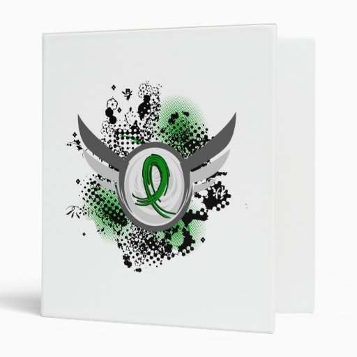 Green Ribbon And Wings Kidney Disease Binders